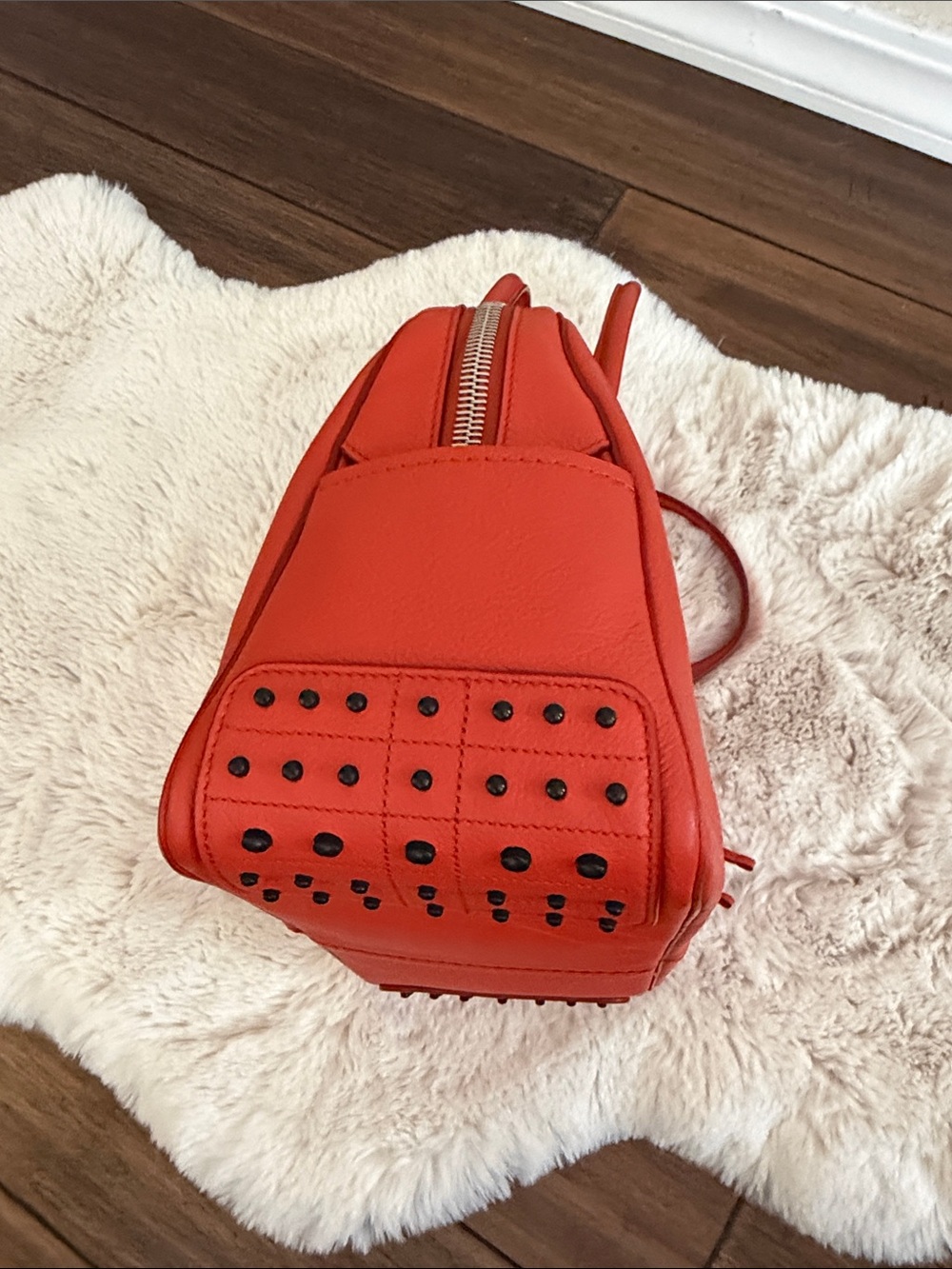 Tod's Miky Bauletto (D-Styling) Satchel - Red-Orange Women Bag - Picture 6 of 8